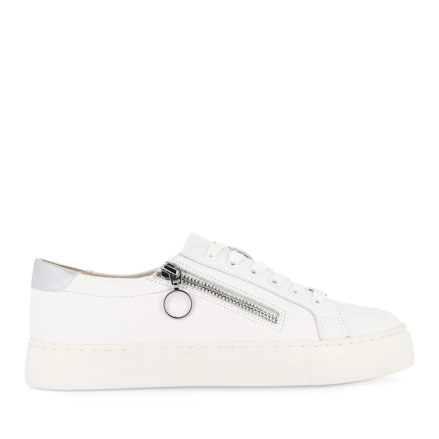 PAMELA XF - WHITE SILVER LEATHER