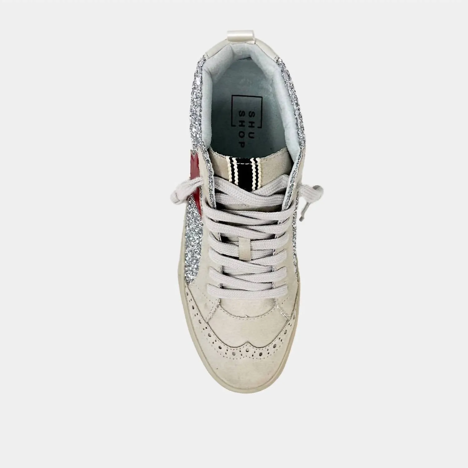 Paulina Sneaker In Silver Glitter