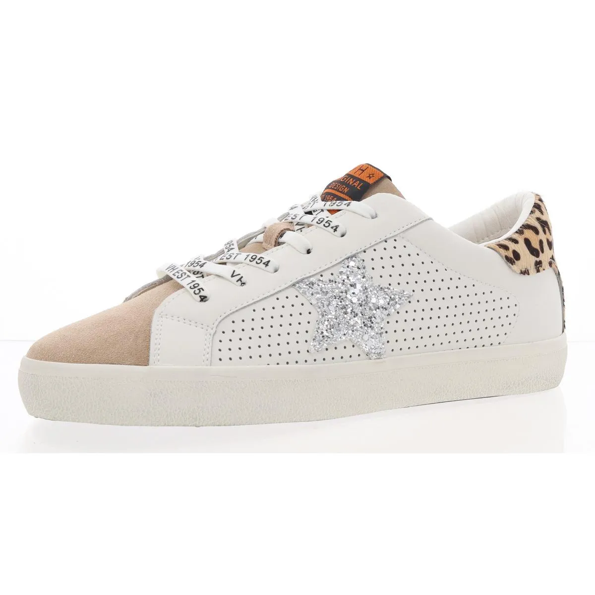 PHOEBE Womens Mixed Media Leather Casual And Fashion Sneakers