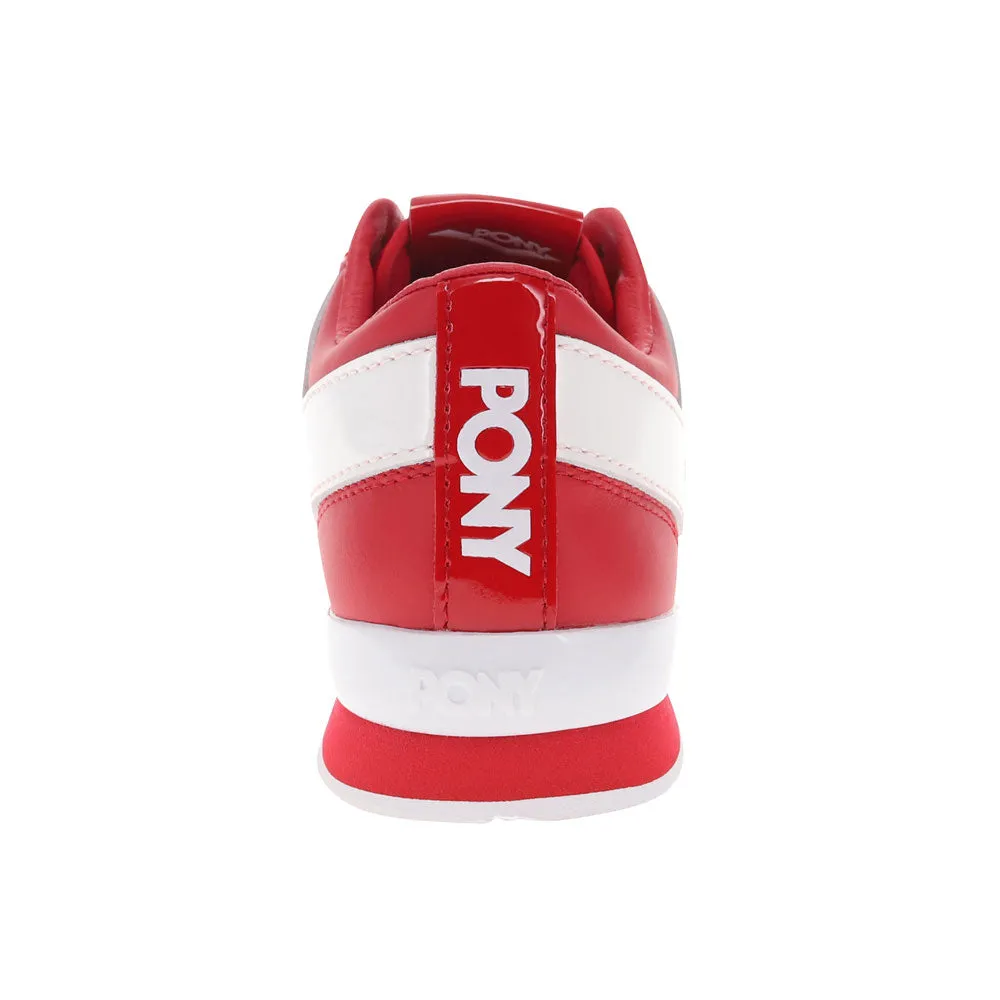 PONY Womens KO-Low Patent Genuine Leather Premium Lace Up Athletic Sneaker Shoe