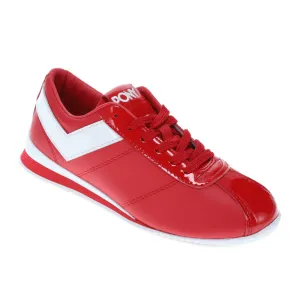 PONY Womens KO-Low Patent Genuine Leather Premium Lace Up Athletic Sneaker Shoe