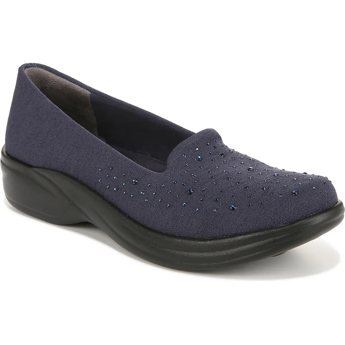 Poppy Seed 3 Womens Rhinestone Slip On Slip-On Sneakers