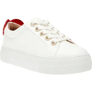 Presely Womens Rhinestone Heart Casual and Fashion Sneakers