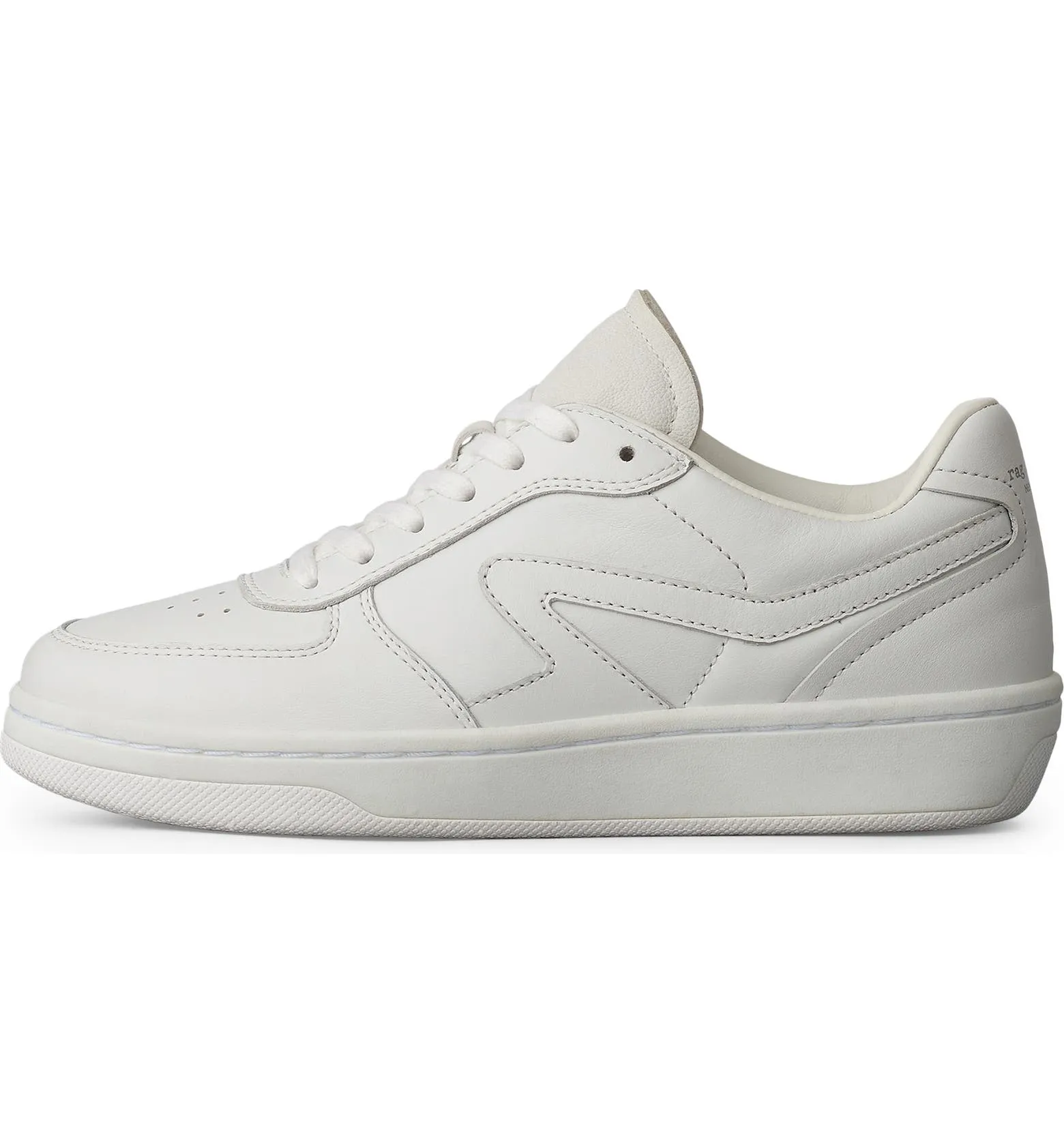 Rag And Bone Women Retro Court Lace Up Sneakers Rubber Shoes White
