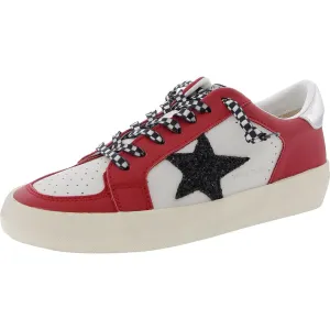 Raider Womens Glitter Leather Casual And Fashion Sneakers