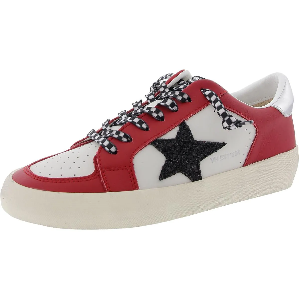 Raider Womens Glitter Leather Casual And Fashion Sneakers