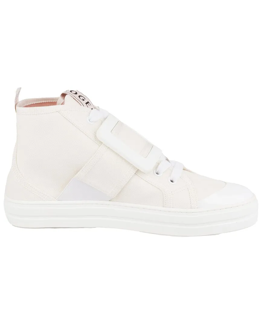 Roger Vivier Super Vivier H Canvas High-Top Sneaker