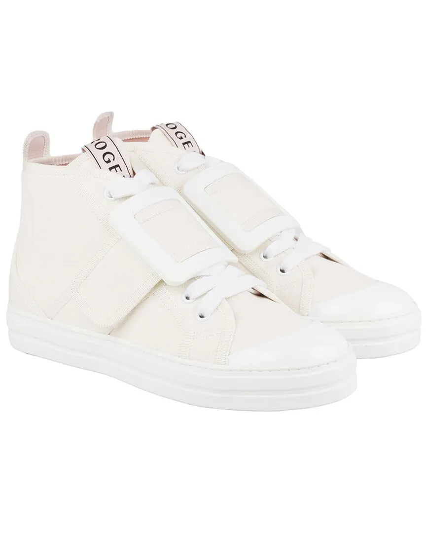 Roger Vivier Super Vivier H Canvas High-Top Sneaker