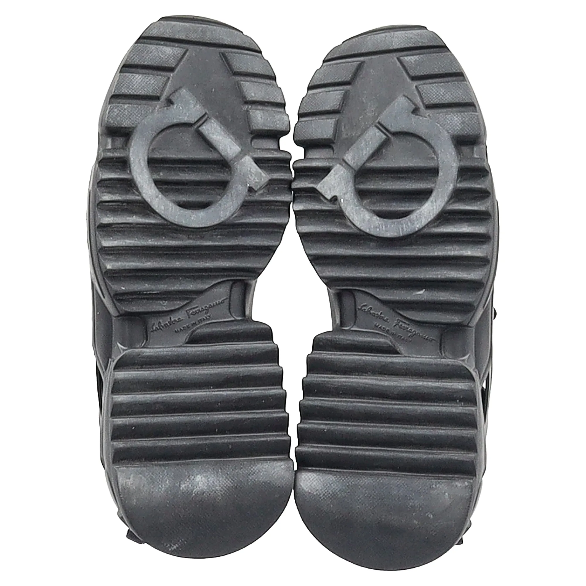Salvatore Ferragamo Raintop Low-Top Sneakers in Black Mixed-Media