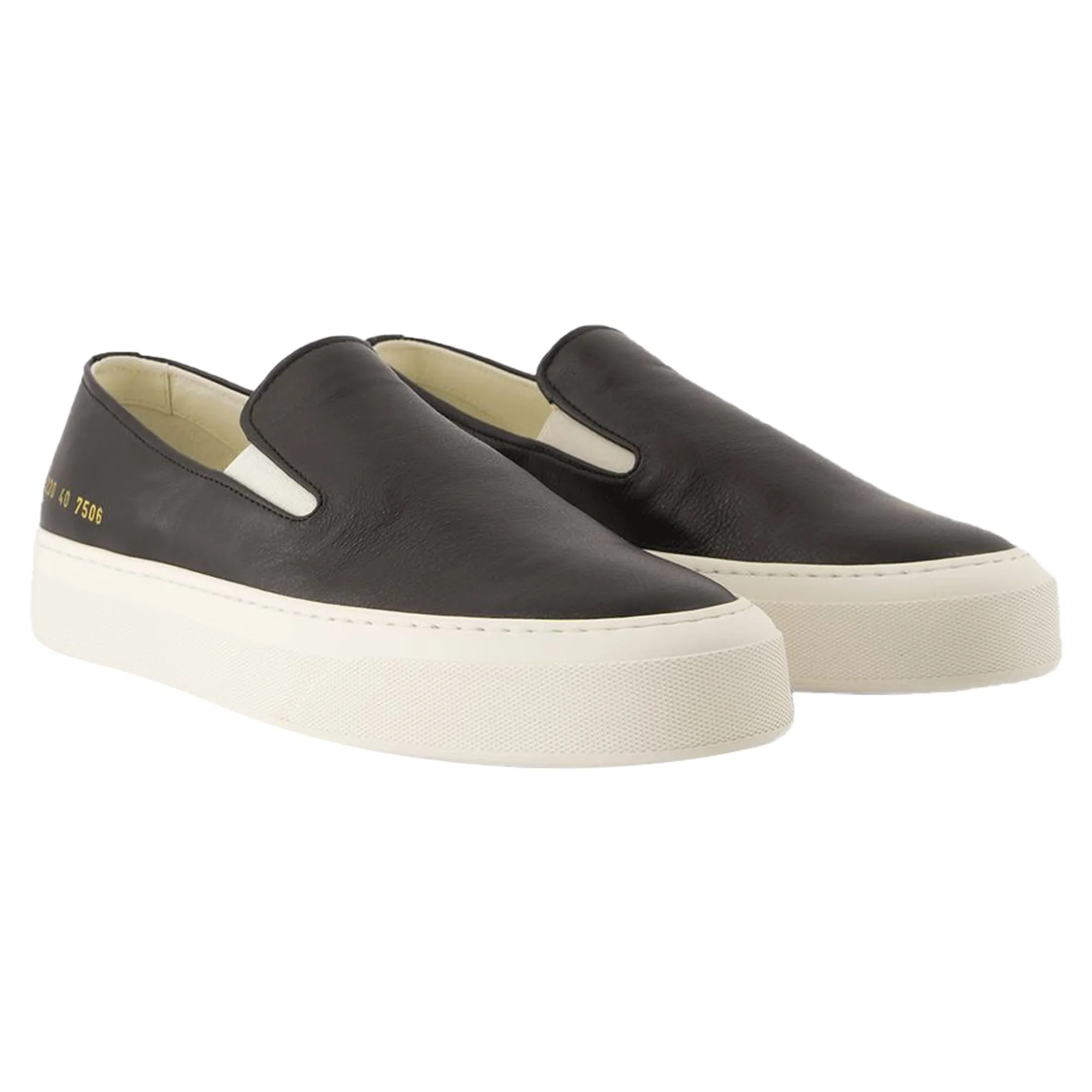 Slip On In Leather Sneakers - COMMON PROJECTS - Leather - Black