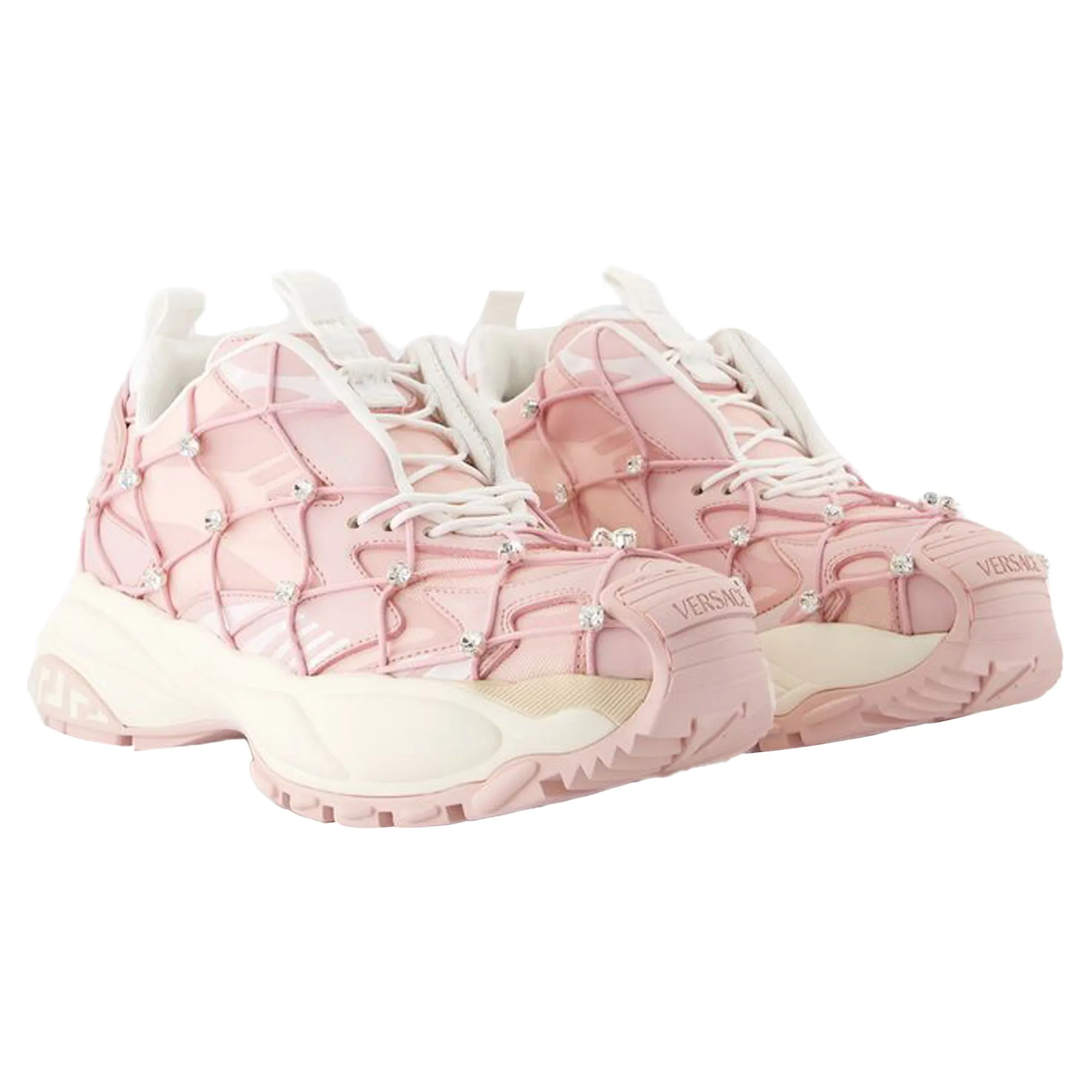 Sneakers - Versace - Leather - Pink