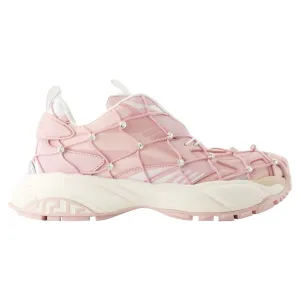 Sneakers - Versace - Leather - Pink