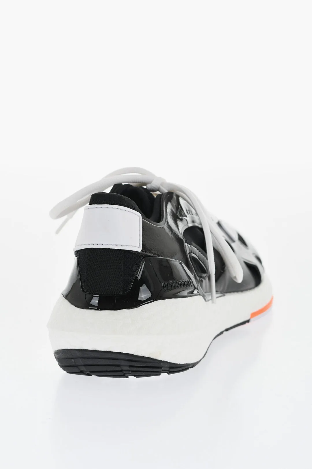 Stella Mccartney Adidas Two-Tone Mesh And Faux Patent Leather Low-Top Sneaker