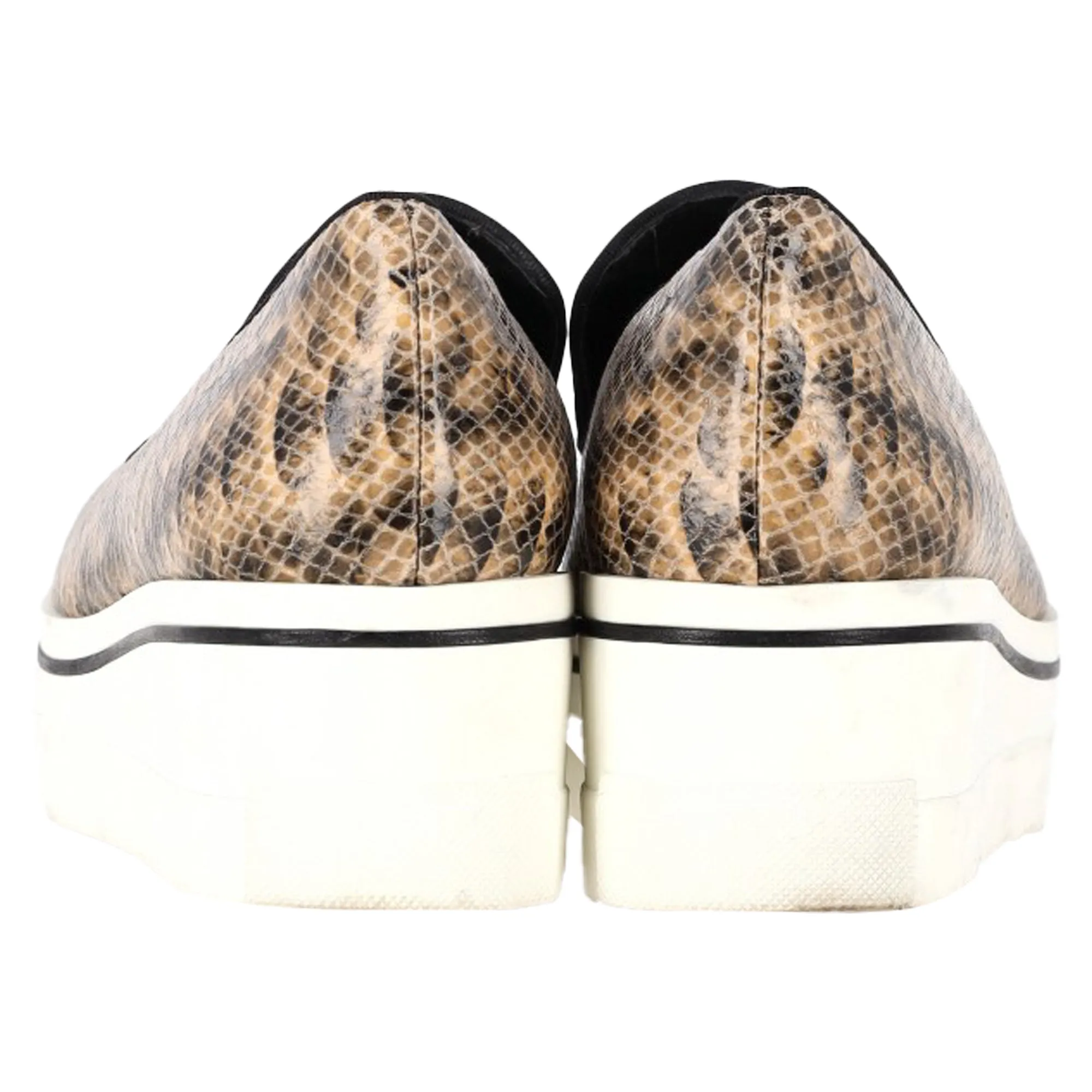 Stella McCartney Faux Python Platform Slip On Sneakers in Animal Print Leather