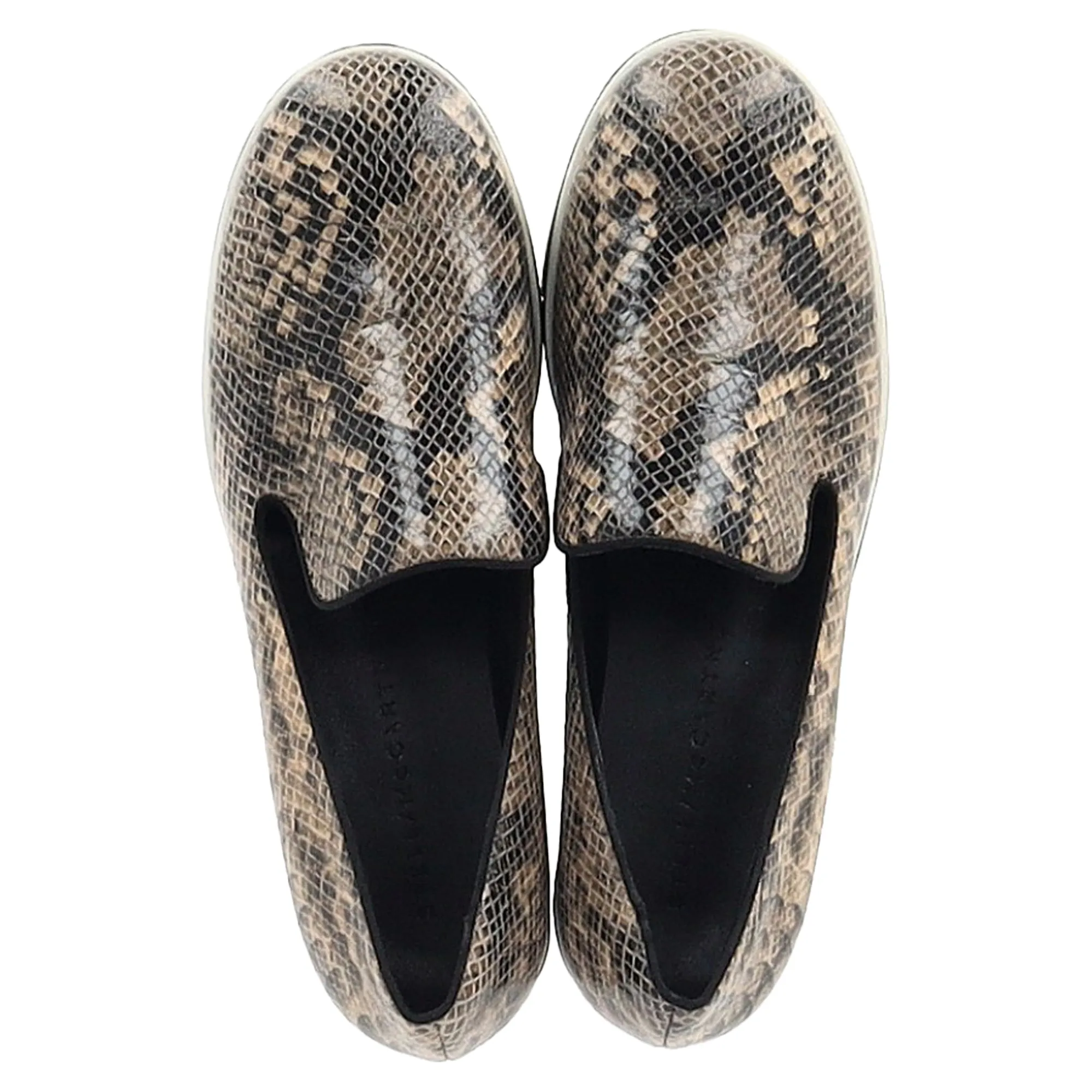 Stella McCartney Faux Python Platform Slip On Sneakers in Animal Print Leather