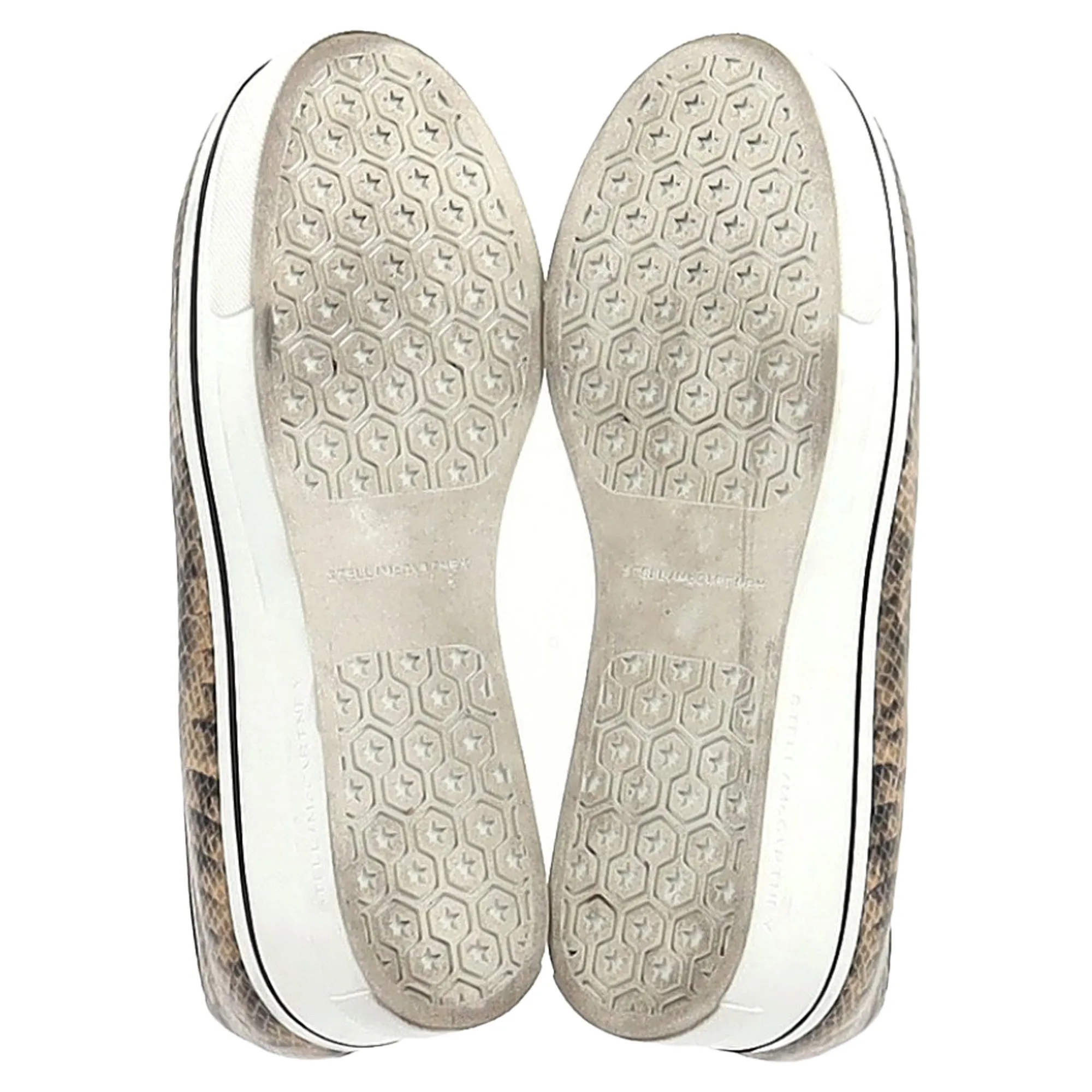 Stella McCartney Faux Python Platform Slip On Sneakers in Animal Print Leather