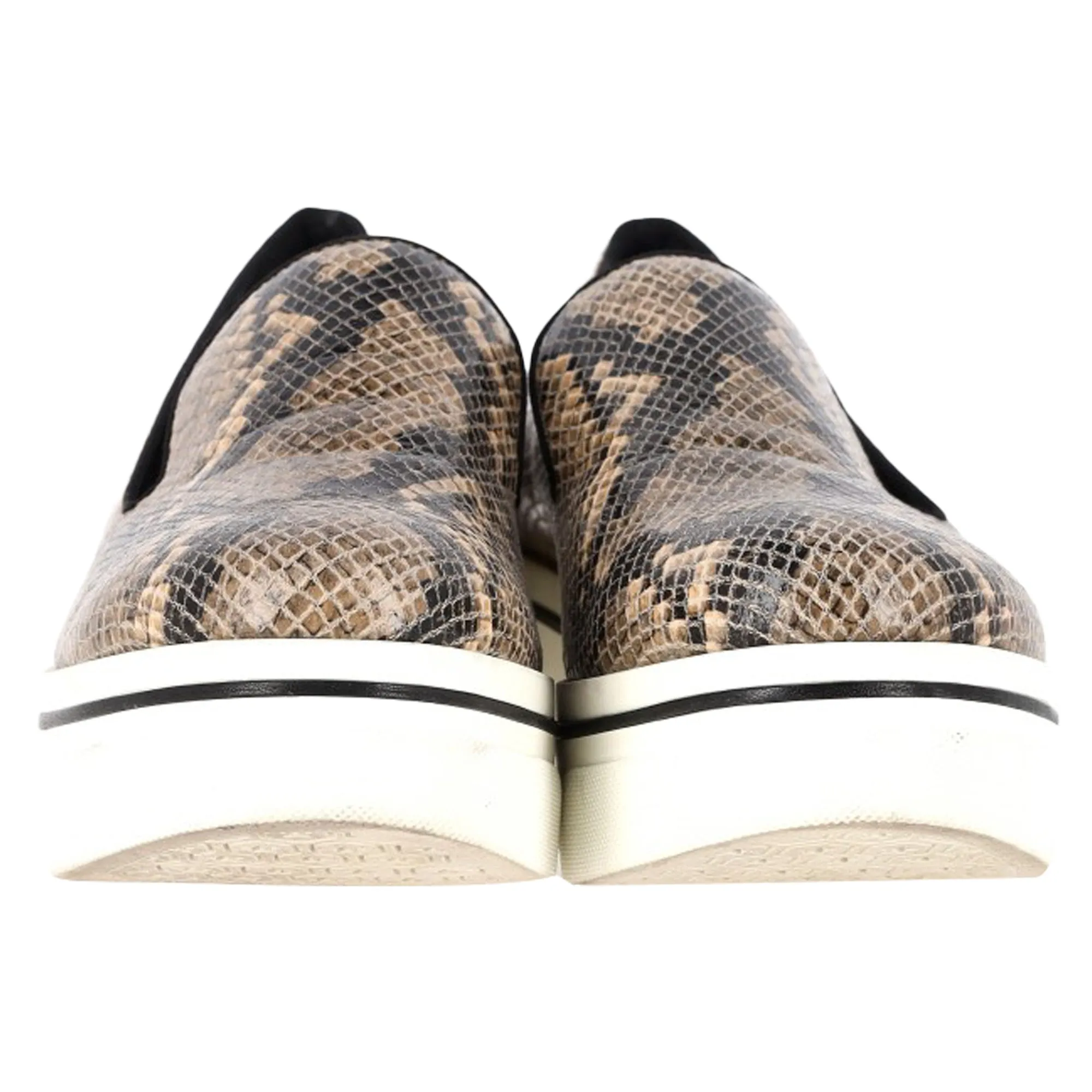 Stella McCartney Faux Python Platform Slip On Sneakers in Animal Print Leather