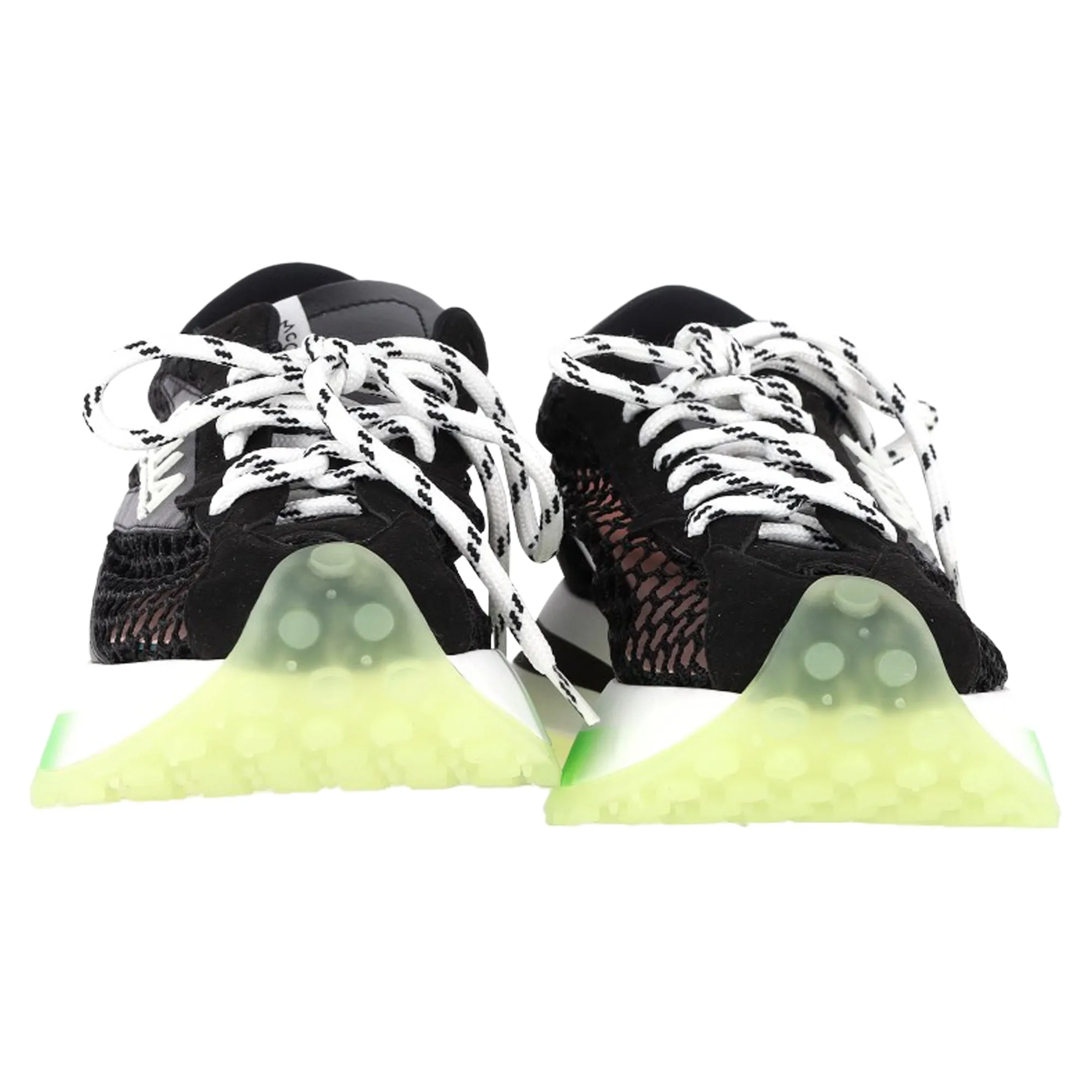 Stella McCartney Logo-Patch Mesh-knit Low-Top Trainers In Black Vegan Leather