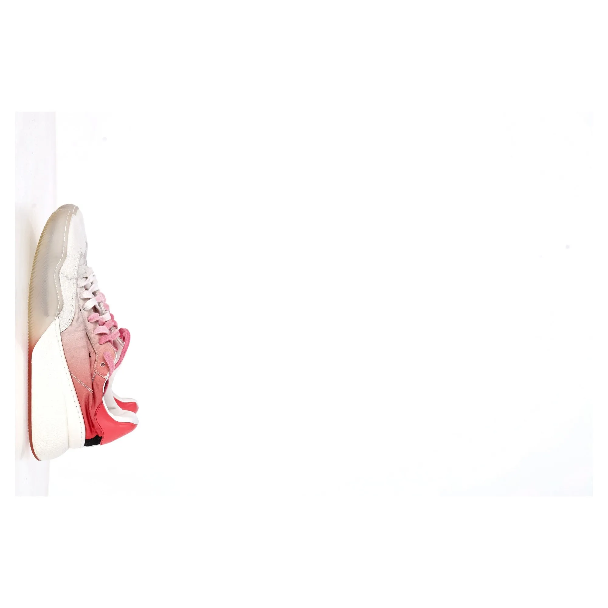 Stella Mccartney Loop Ombre Sneakers in Pink and White Polyester