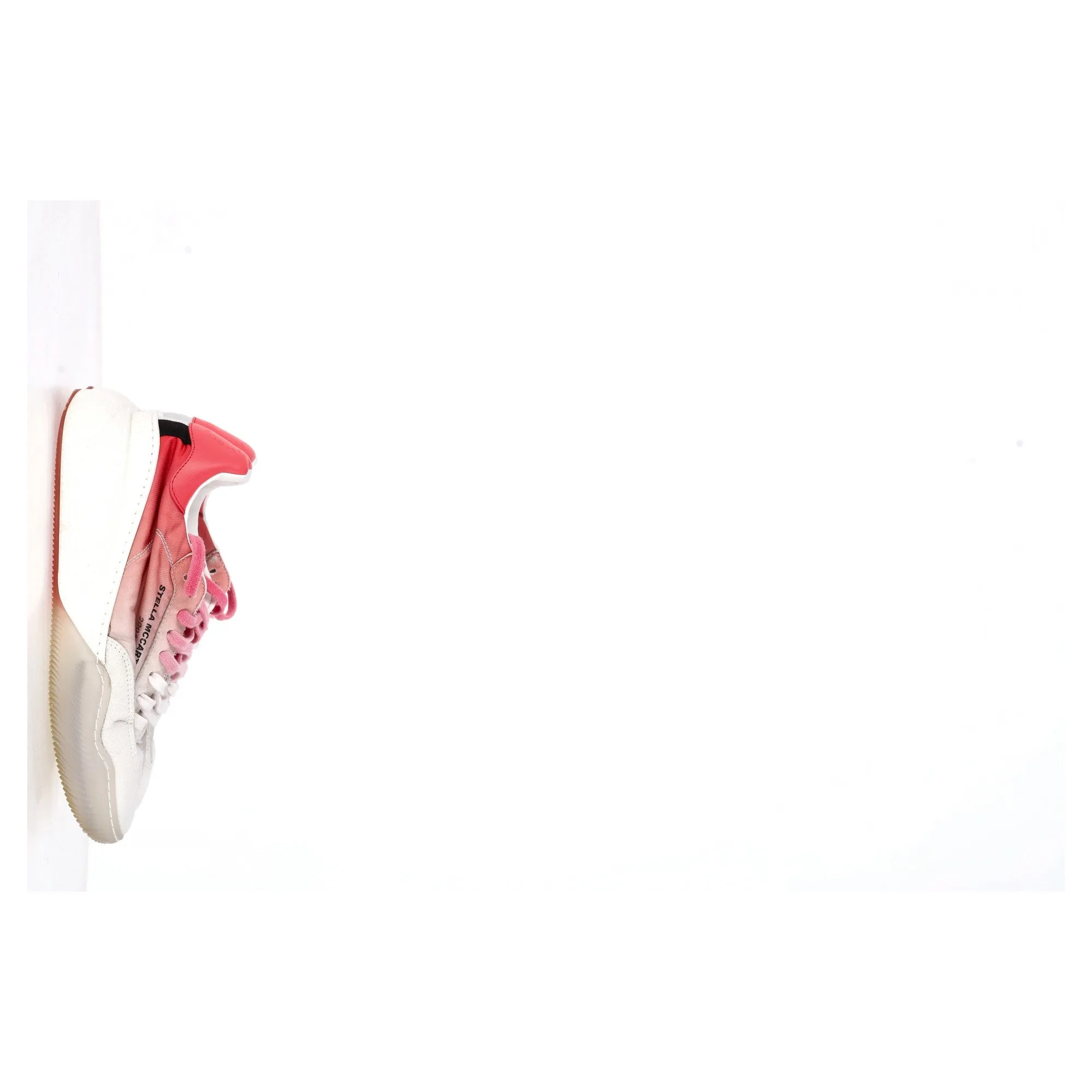 Stella Mccartney Loop Ombre Sneakers in Pink and White Polyester