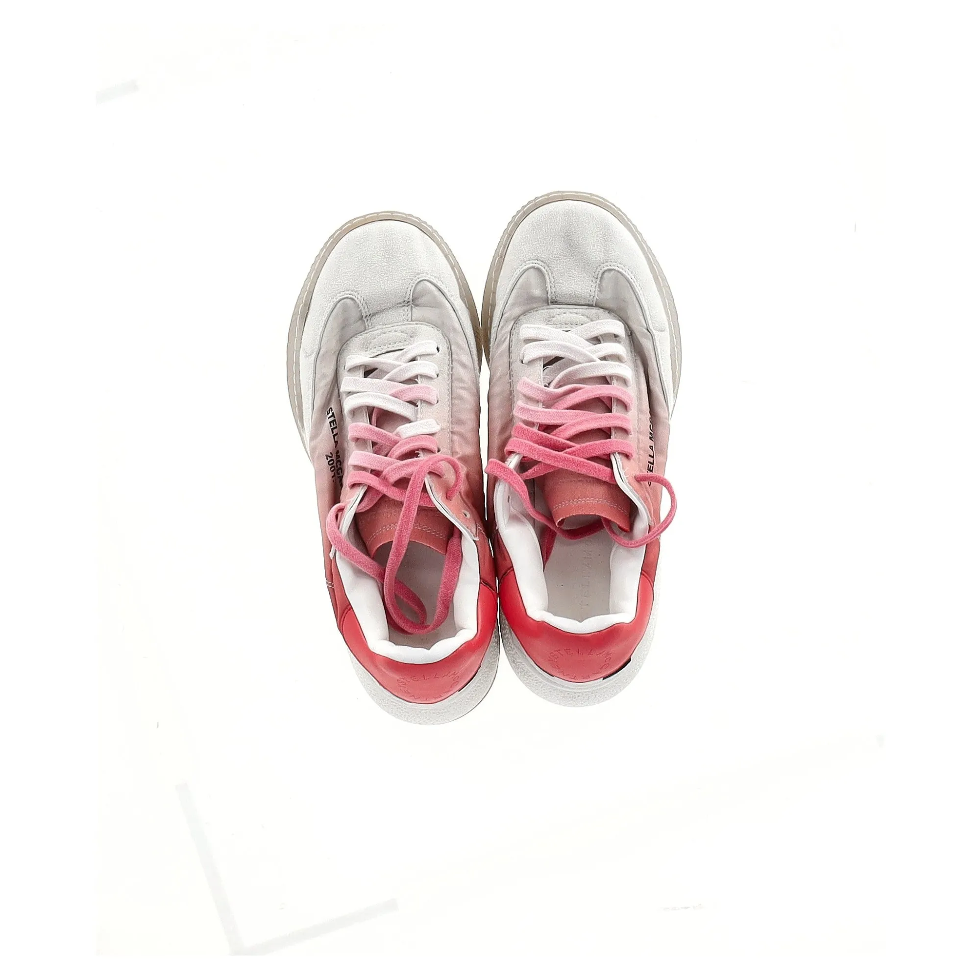 Stella Mccartney Loop Ombre Sneakers in Pink and White Polyester