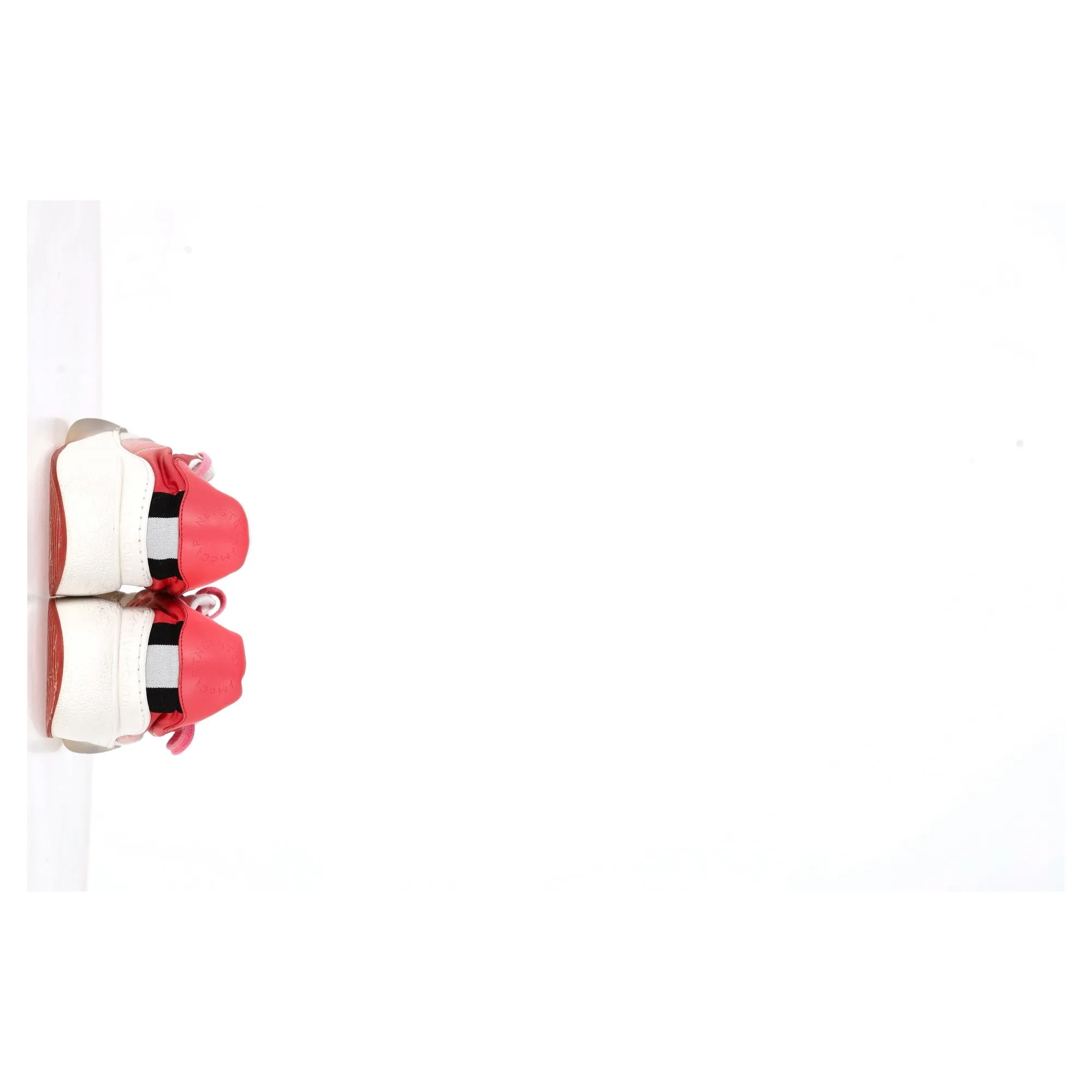 Stella Mccartney Loop Ombre Sneakers in Pink and White Polyester