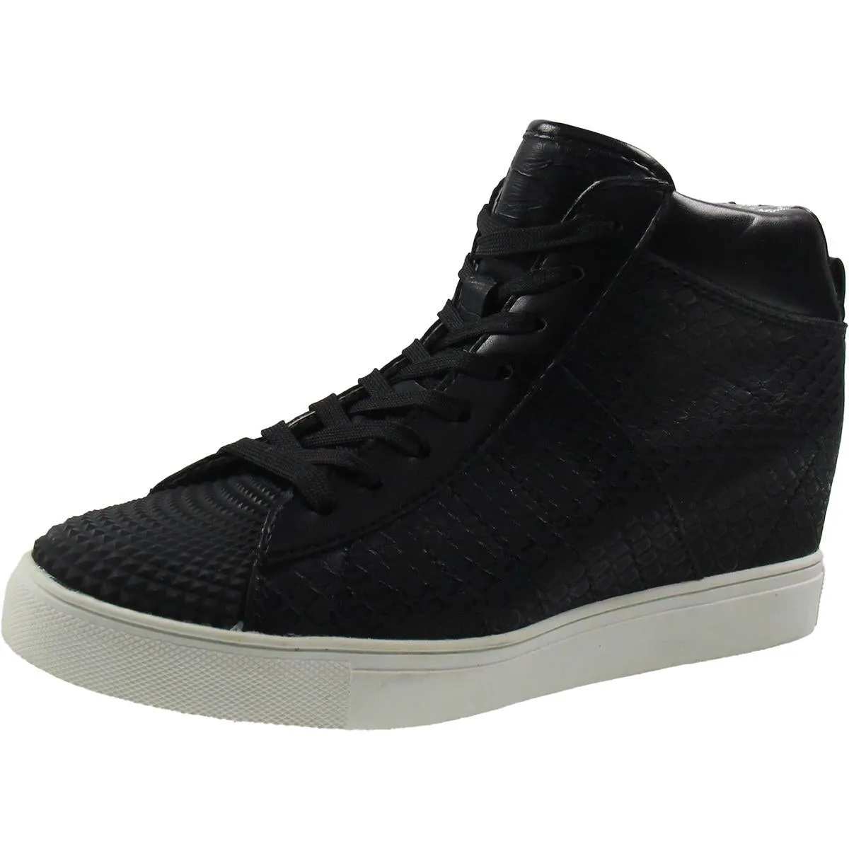 SUPASTUD Womens Covered Wedge Leather Casual And Fashion Sneakers