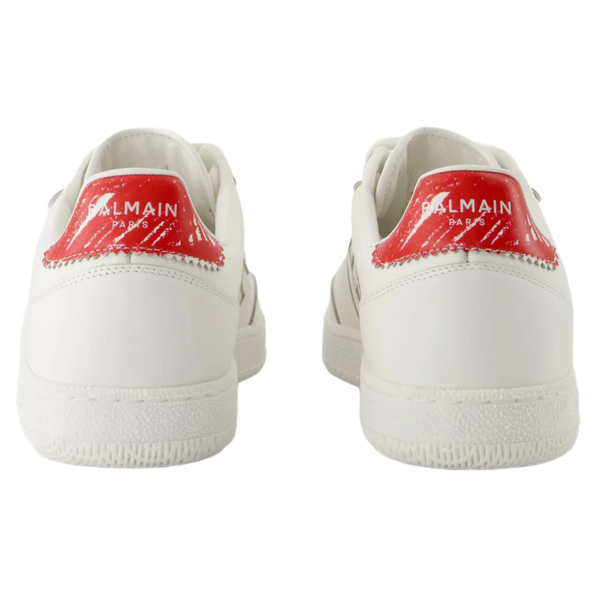 Swan Sneakers - Balmain - Leather - Red/White