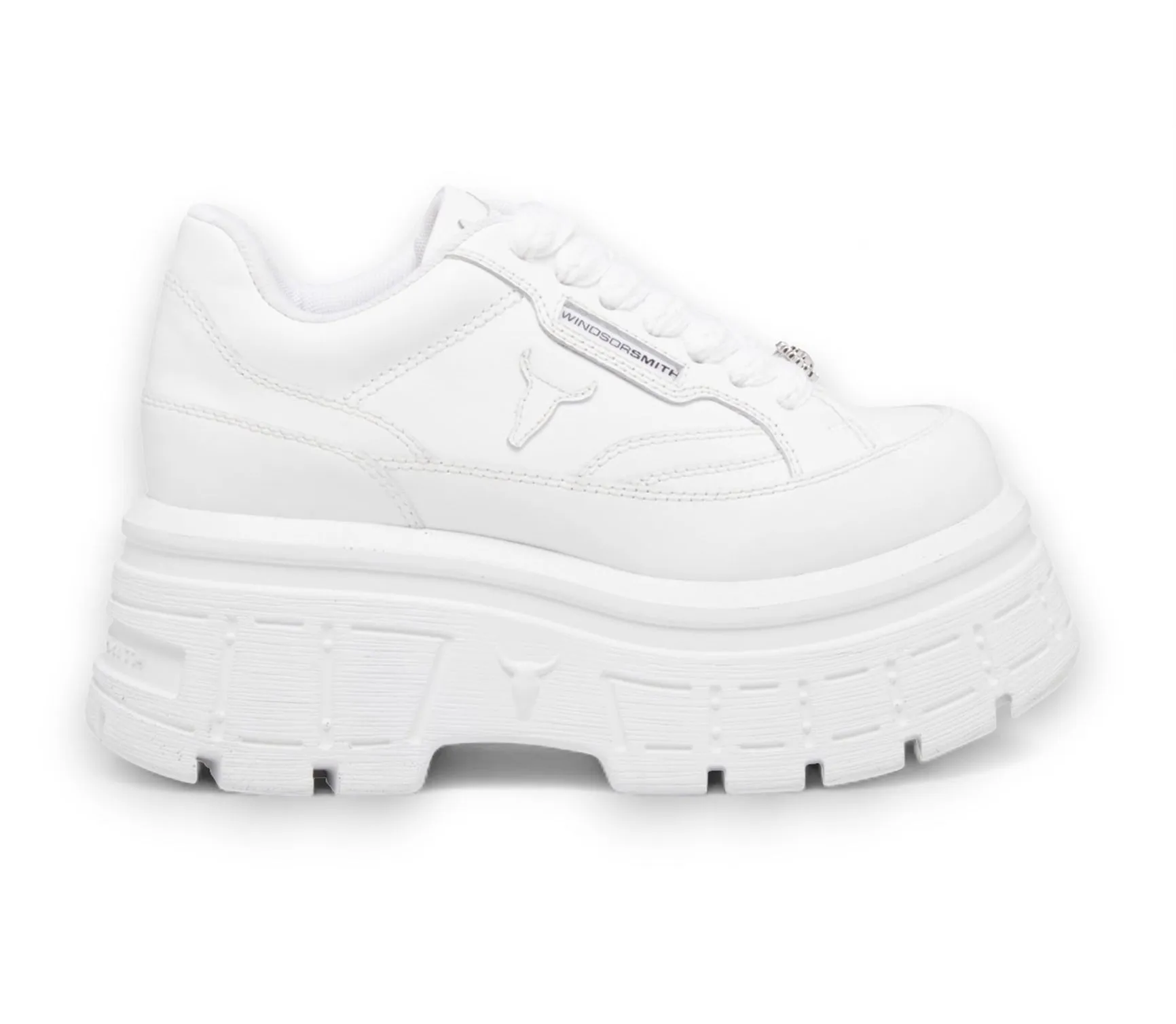 Swerve - Women's Chunky Lace Up Leather Sneakers