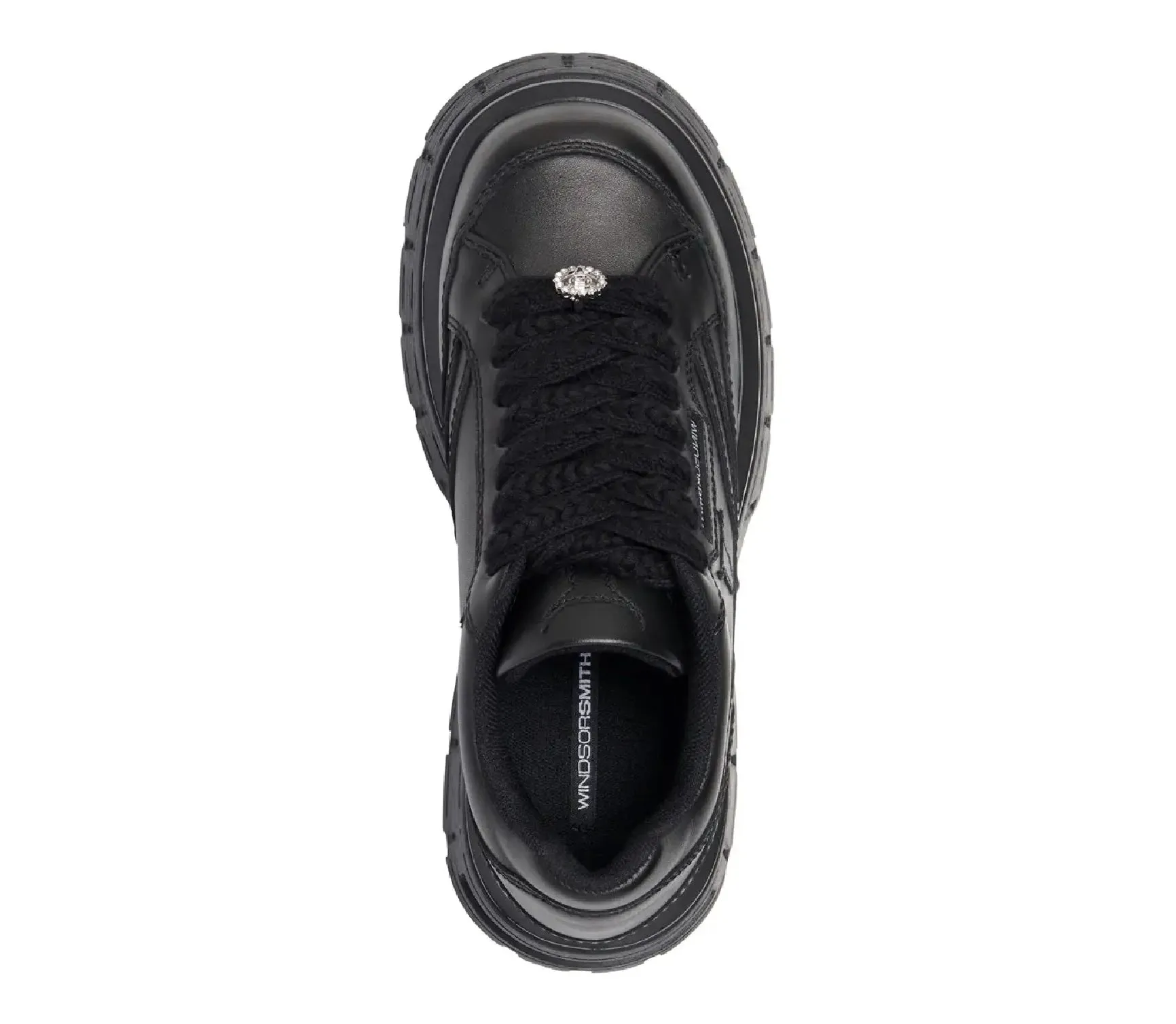 Swerve - Women's Chunky Lace Up Leather Sneakers