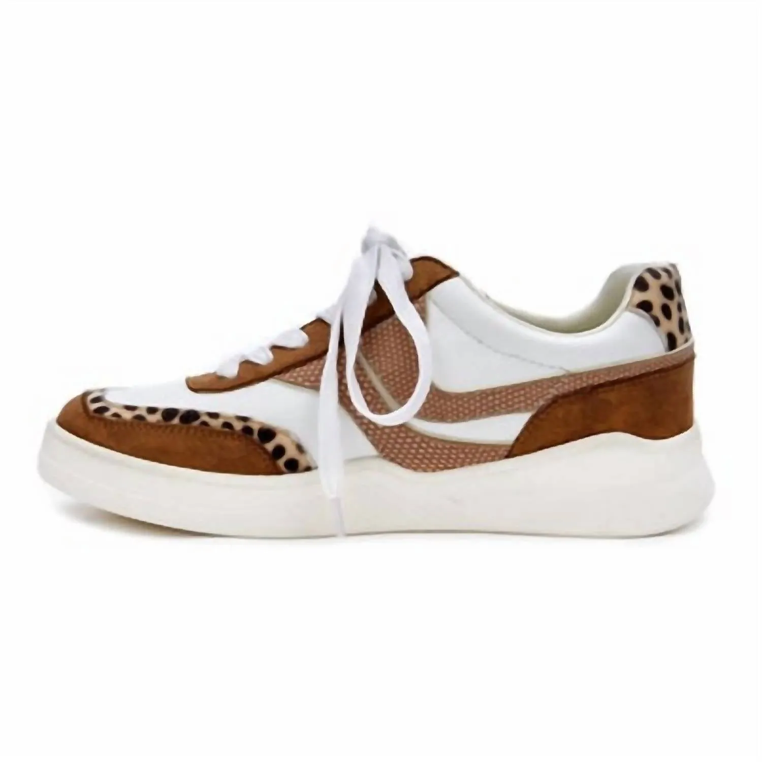 Synthetic Leather Sneaker In Brown