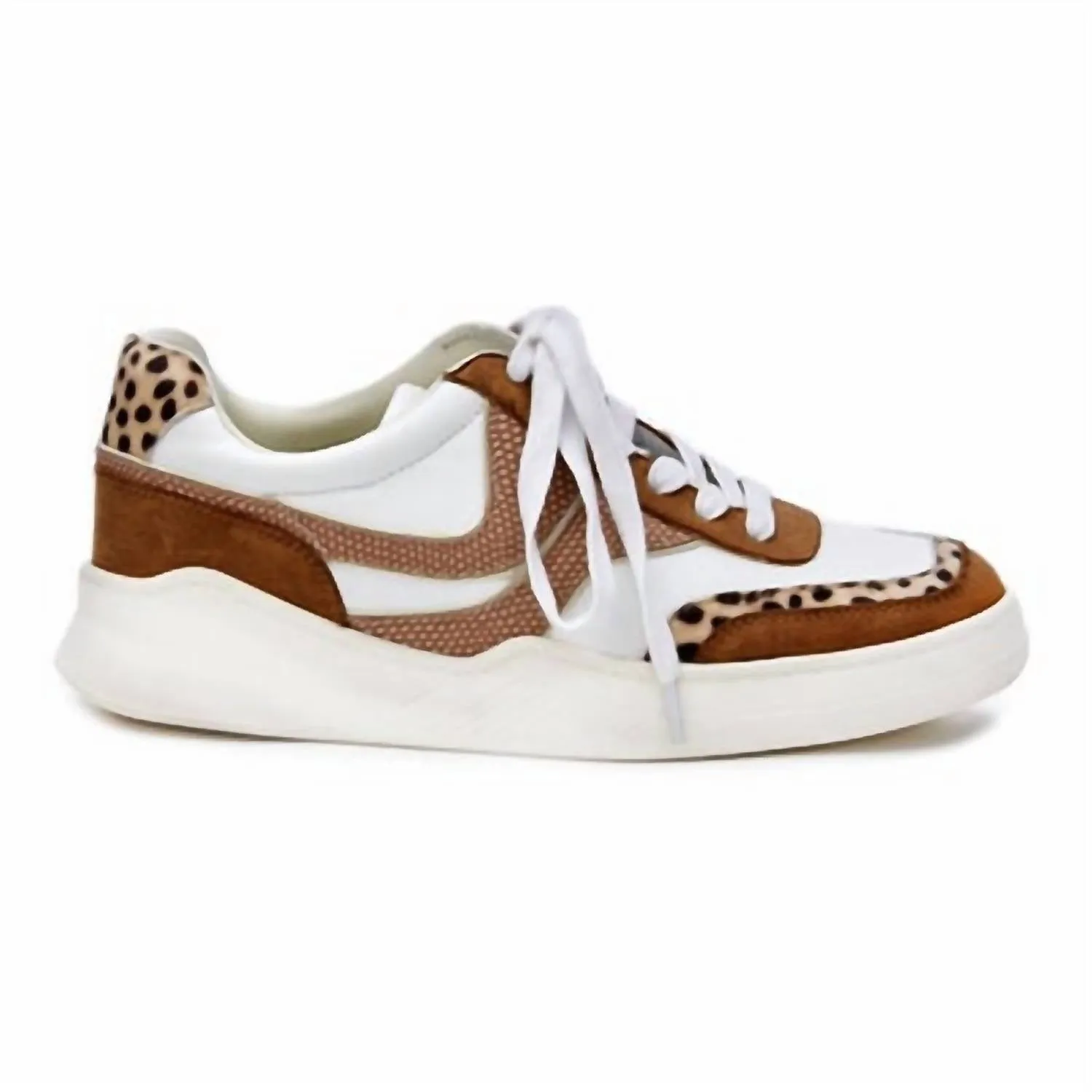 Synthetic Leather Sneaker In Brown