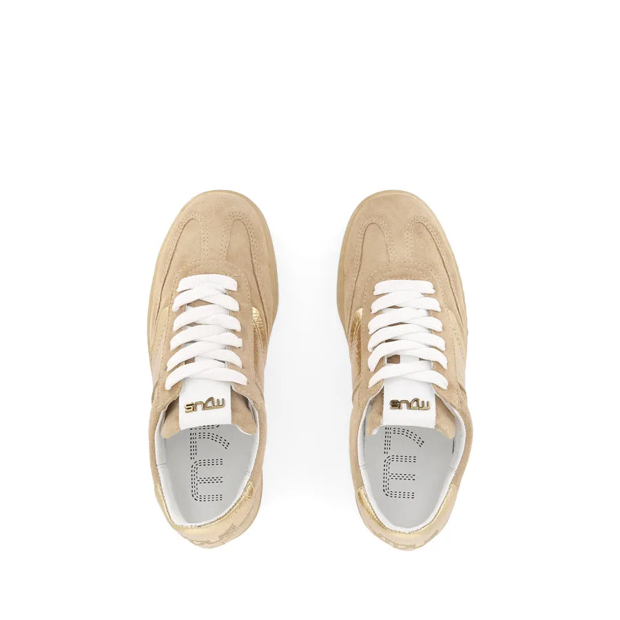TASH - TAN/GOLD SUEDE