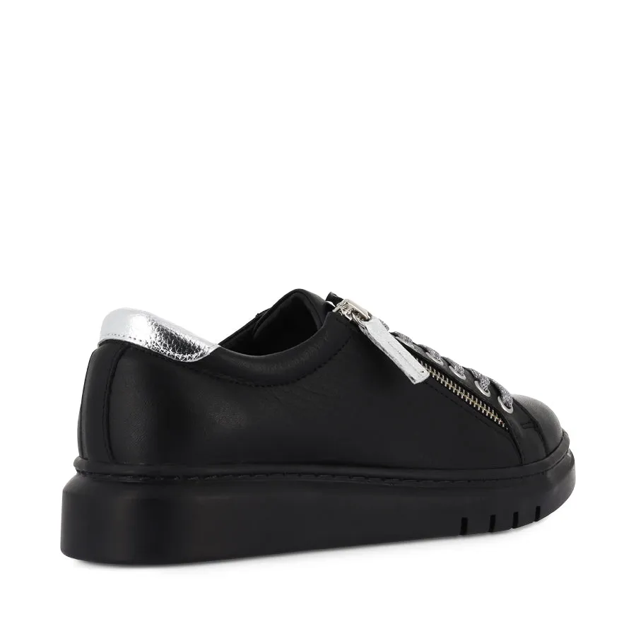 TATTER - BLACK BLACK/SILVER LEATHER