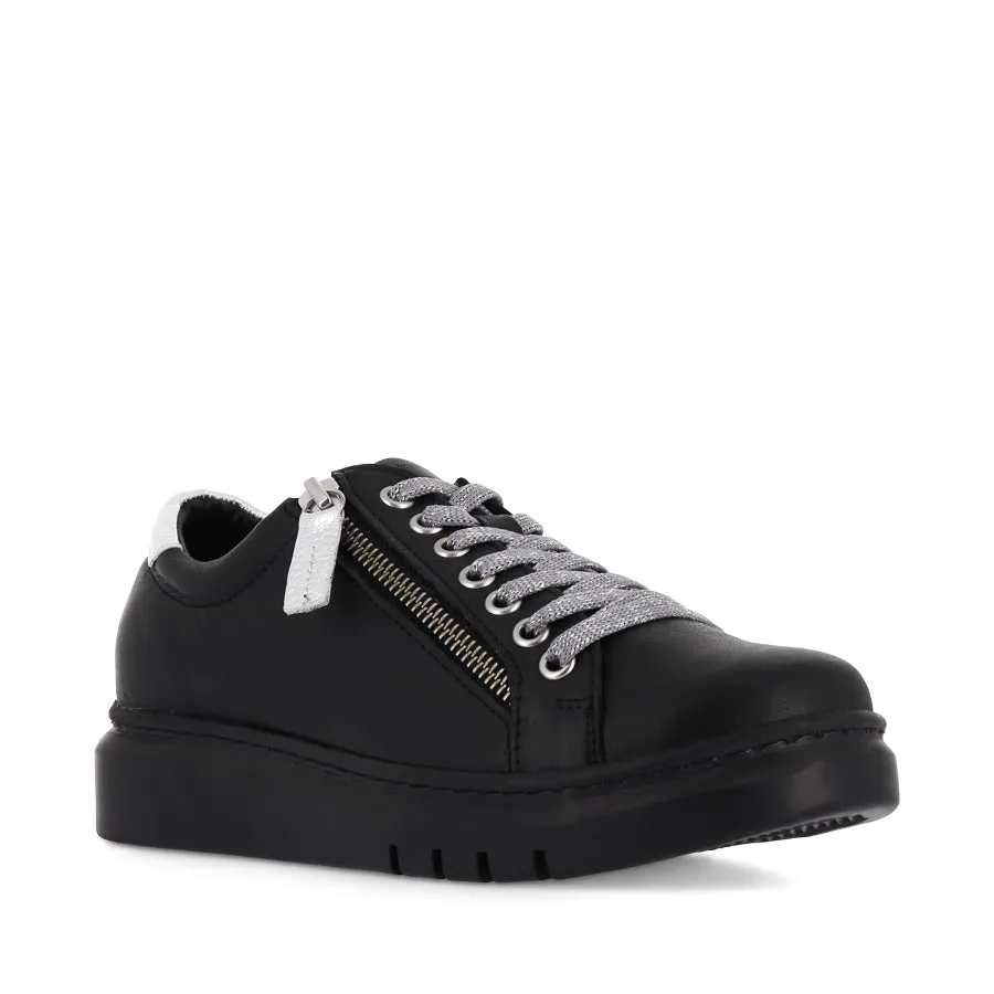 TATTER - BLACK BLACK/SILVER LEATHER