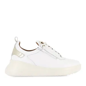 TICKLER - WHITE/GOLD LEATHER