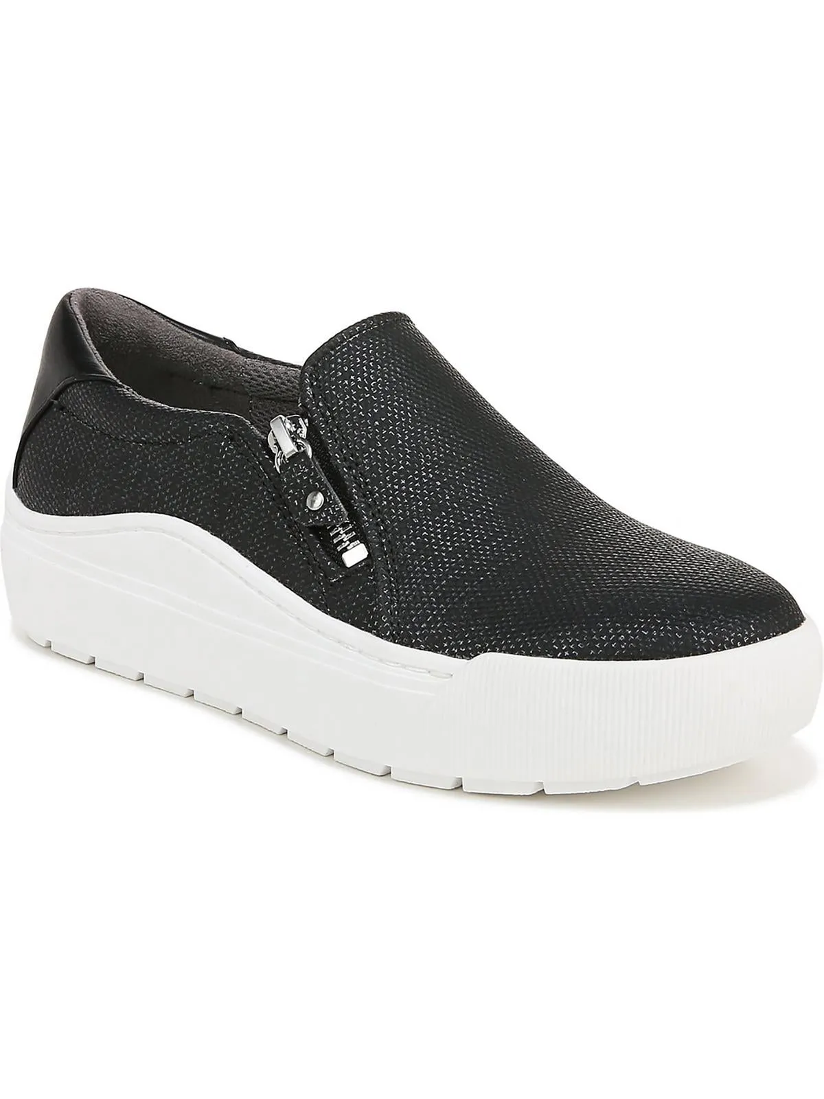 Time Off Now Womens Zipper Lifestyle Slip-On Sneakers