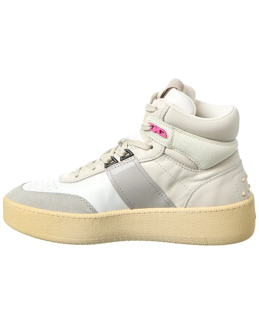 TODs Cassetta Leather High-Top Sneaker