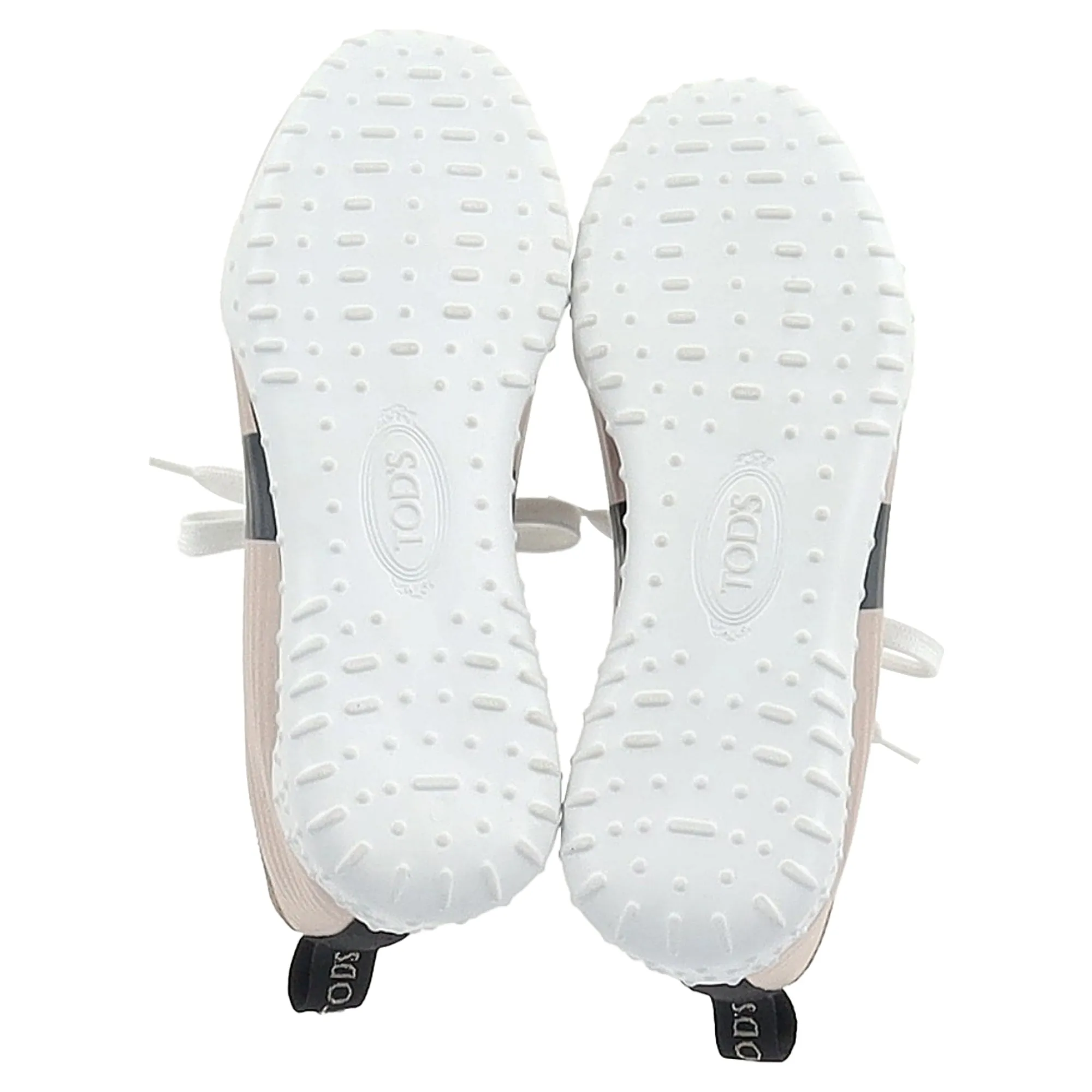 Tod's Quilted Lace-Up Sneakers in Blush Pink Leather