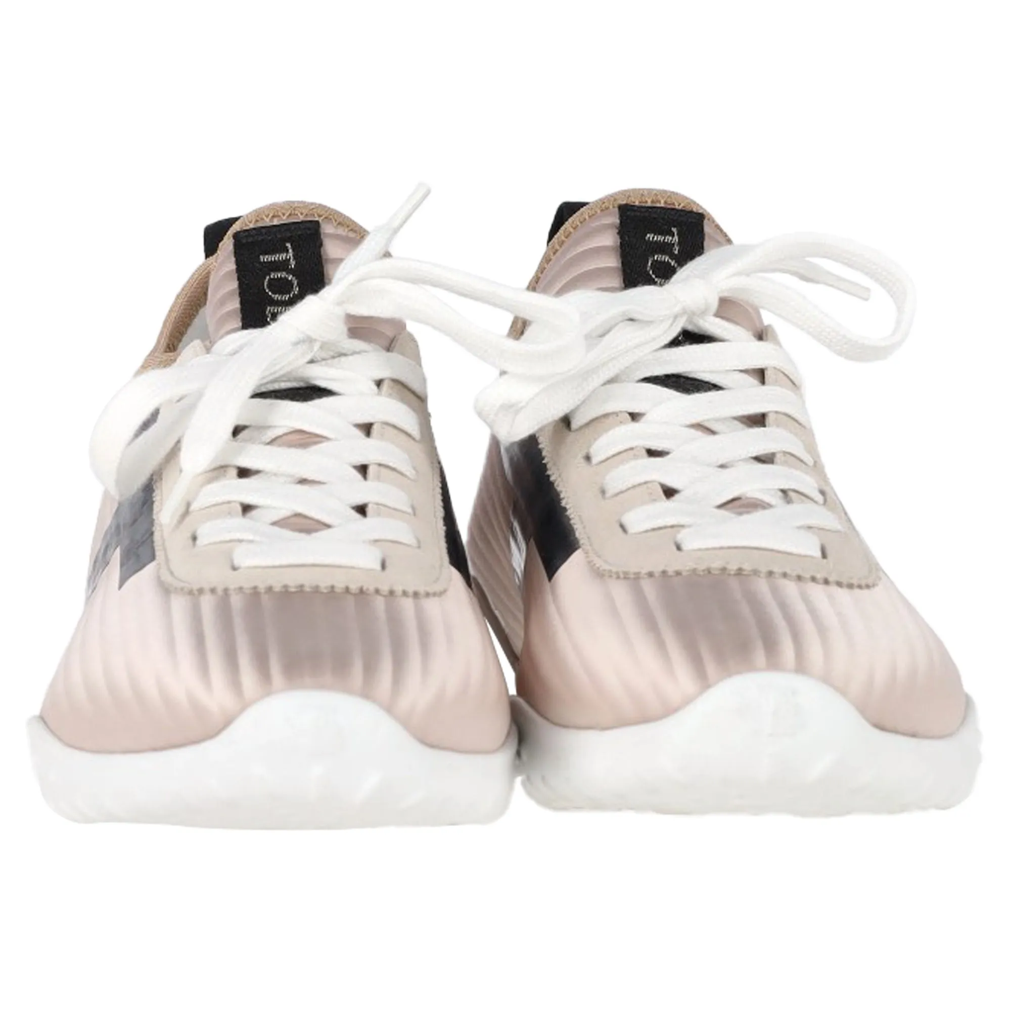 Tod's Quilted Lace-Up Sneakers in Blush Pink Leather