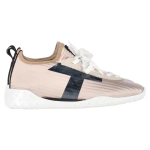 Tod's Quilted Lace-Up Sneakers in Blush Pink Leather