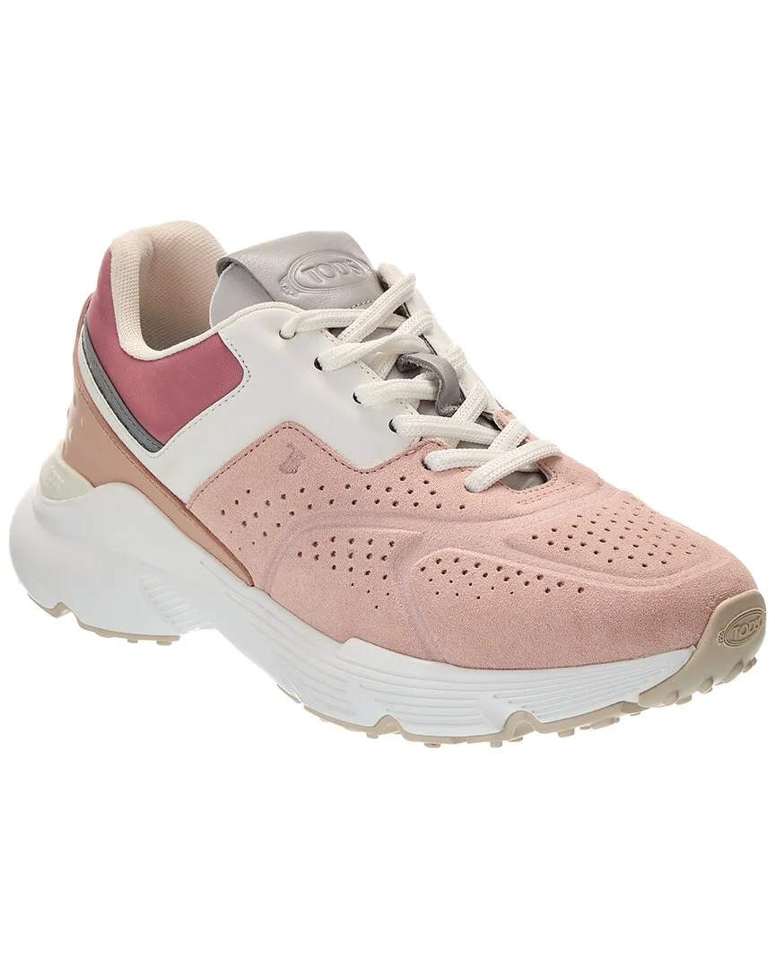 TODs Suede & Leather Sneaker