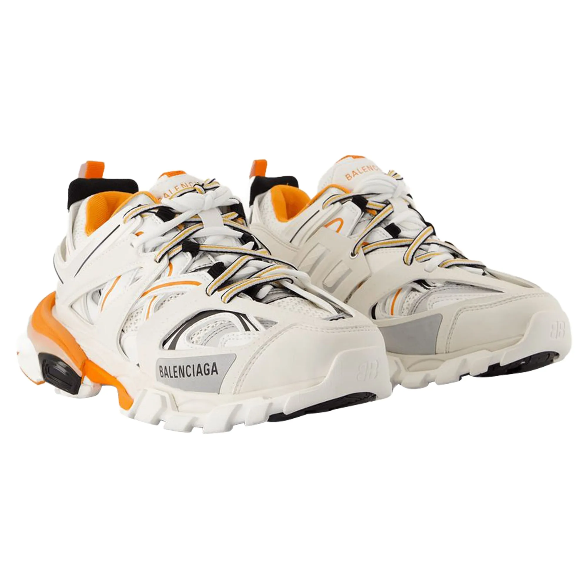 Track Sneakers - Balenciaga - Synthetic - White/Orange