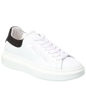 Valentino by Mario Valentino Fresia Stone Leather Sneaker