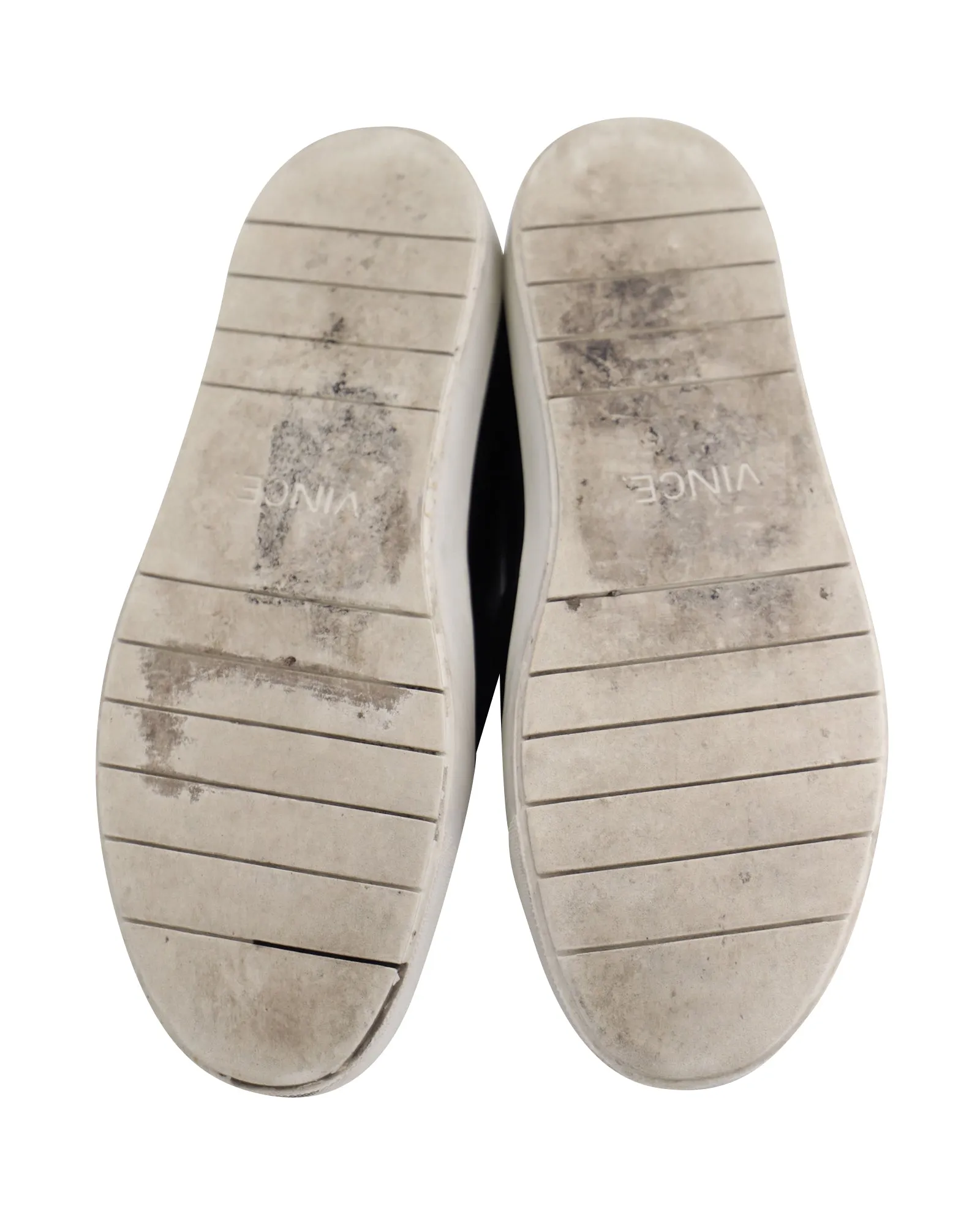Vince Conventry Kiltie Fringe Slip-On Sneakers in Black Leather