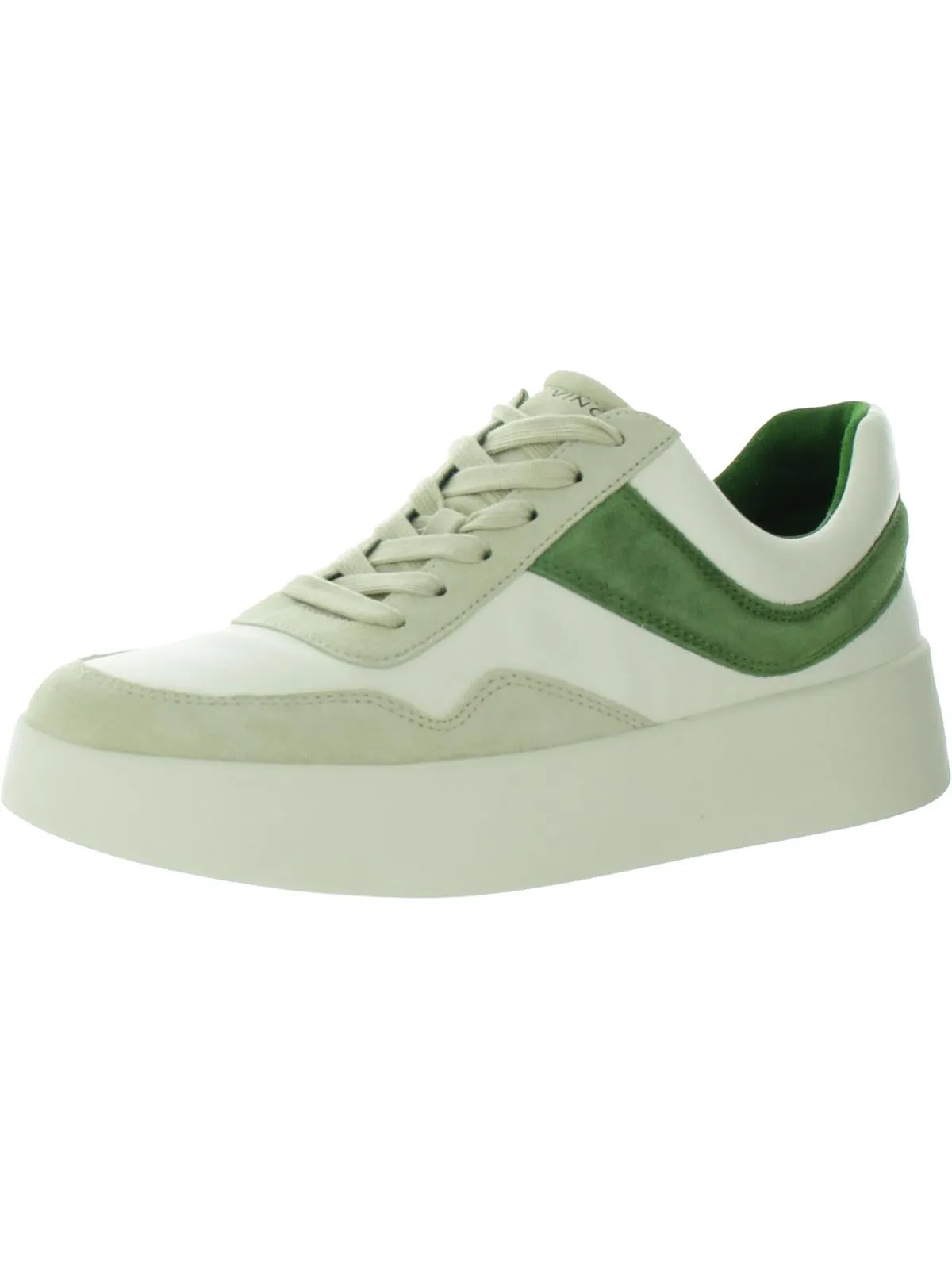 Warren Court Womens Faux Leather Mixed Media Casual and Fashion Sneakers