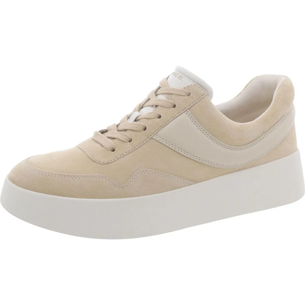 Warren Court Womens Faux Leather Mixed Media Casual and Fashion Sneakers