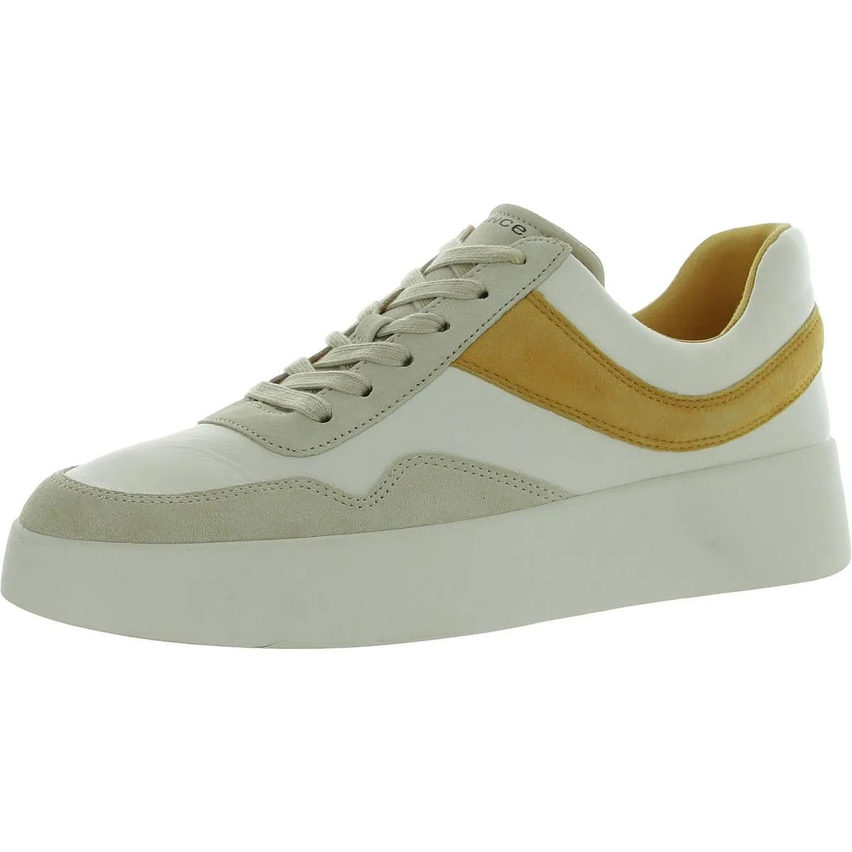 Warren Court Womens Faux Leather Mixed Media Casual and Fashion Sneakers