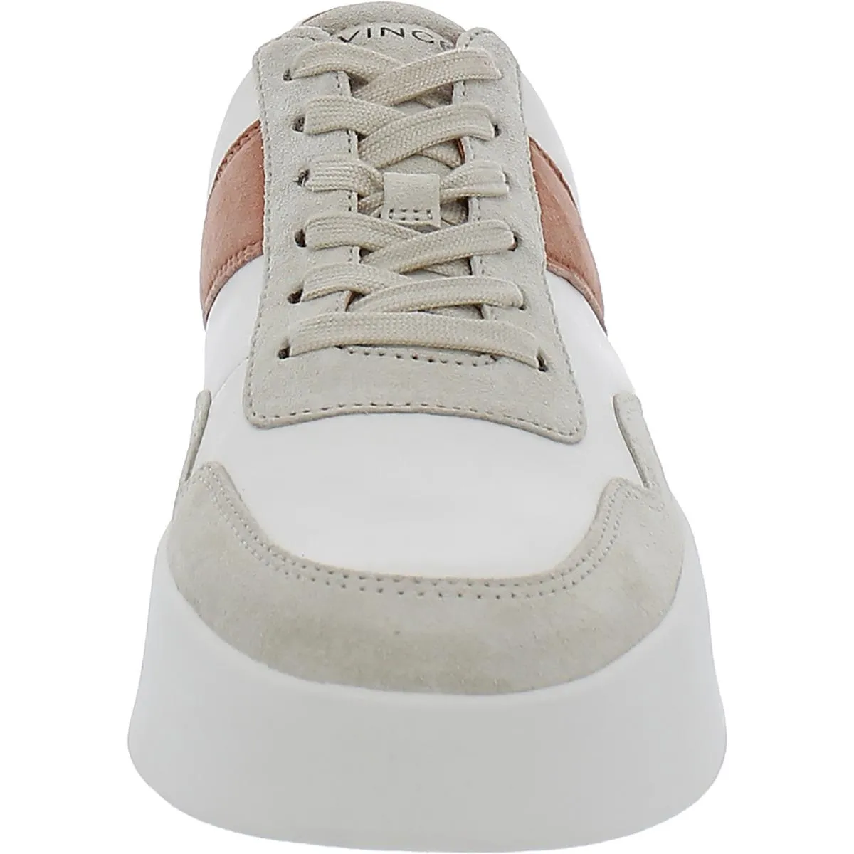 Warren Court Womens Faux Leather Mixed Media Casual and Fashion Sneakers