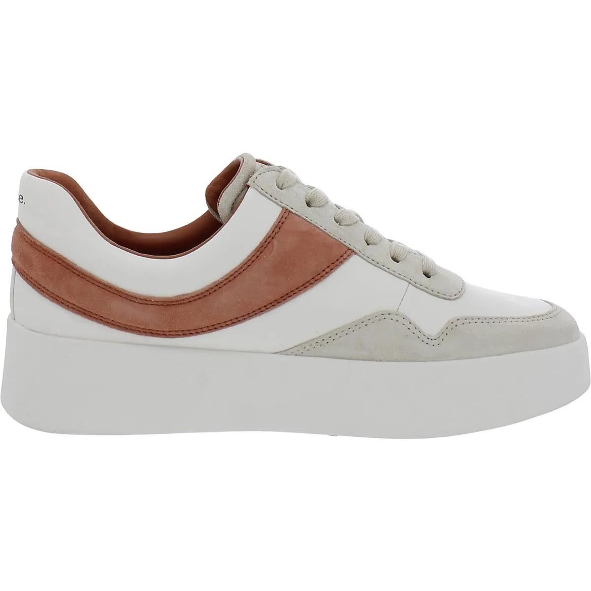 Warren Court Womens Faux Leather Mixed Media Casual and Fashion Sneakers